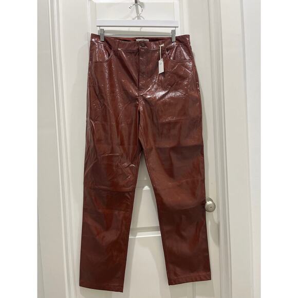 NWT Abercrombie & Fitch The 90’s Straight Ultra High Rise Pants Sz 33 / 16 Long - Picture 3 of 8